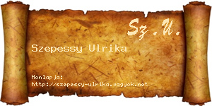 Szepessy Ulrika névjegykártya